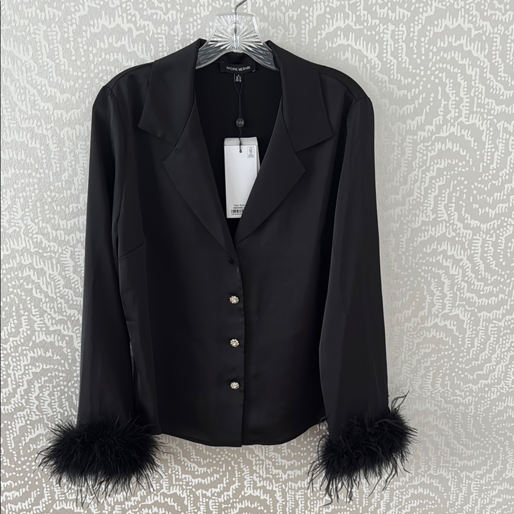 Nadine Merabi Taylor Black Shirt